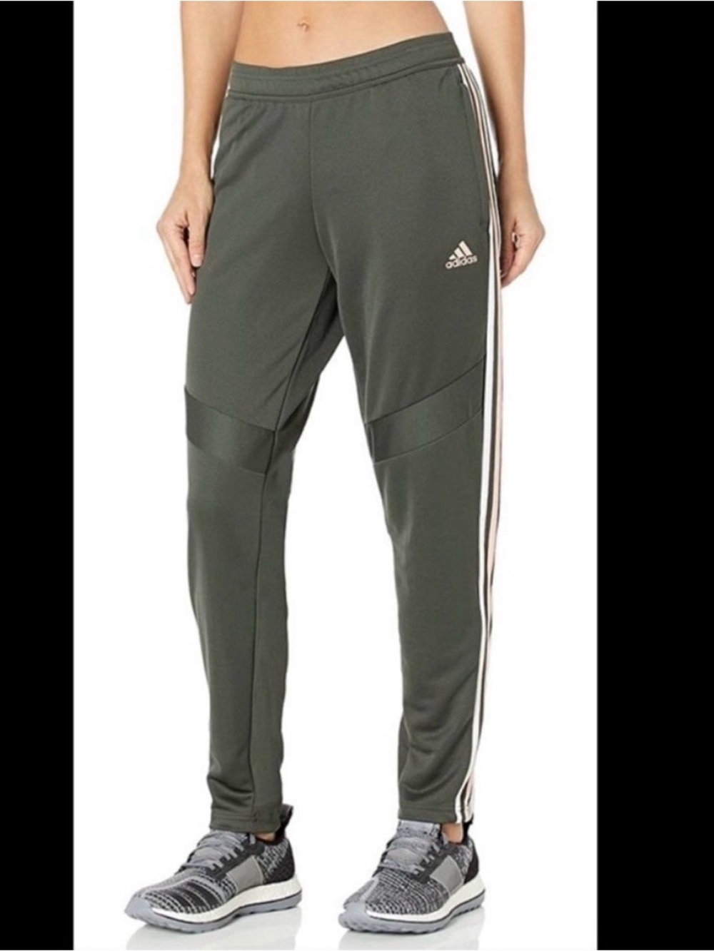 Women’s Matching Adidas Tiro 19 Tracksuit SET Climalite Olive Green & Pink